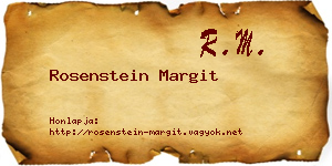 Rosenstein Margit névjegykártya